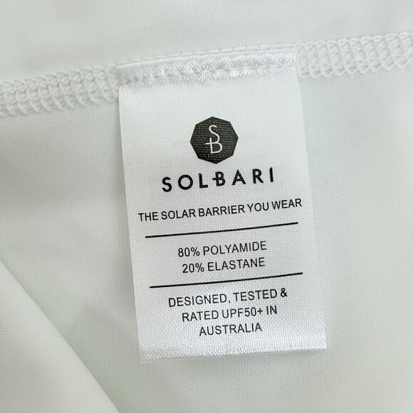 Solbari Long Sleeve Swim Rash Guard Shirt Womens XXL UPF 50+ White Comfort - Picture 11 of 16